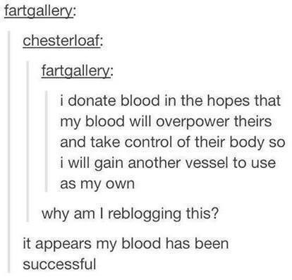 funny meme about donating blood to control others